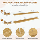 Axeman Picture Ledge Shelf, Floating Shelves for Wall Decor Storage Set of 6, 55 inch Floating Wall Mounted Shelves, Shelves with Lip for Living Room, Bedroom, Nursery, Bathroom, Kitchen, Oak by TinyTreasures Baby Boutique
