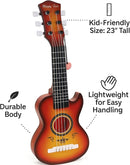 23" Acoustic Guitar, Kids 6 String Toy Guitar - Realistic Steel Strings - Beginner Practice First Musical Instrument for Children, Toddlers (Cherry Sunburst) by TinyTreasures Baby Boutique