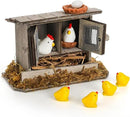 Nicunom 20Pcs Miniature Retro Wooden Chick Coop, Mini Family Chickens, Hen, Chick, Egg, Chicken Nest Ornament for Fairy Garden Accessories, Micro Landscape Lawn Decor by GreenHaven Gardens