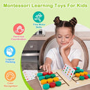 AugToy Montessori Color Matching Learning Toys Sliding Puzzle for Kids 3 4 5 6 7 Years Old Preschool Logic Game Brain Teasers Boys Girls 2 Players Educational Wooden Toddler Travel Toys Gifts by TinyTreasures Baby Boutique