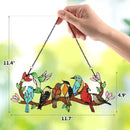 Huray Rayho Birds On Branch Stained Glass Suncatcher Cardinal Hummingbird Kingfisher Double Side Glass Panel Window Hanging Decor Bird Ornament Bird Lover Gift for Mom Grandma by GreenHaven Gardens