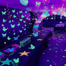 SAOROPEB Glow in The Dark 3D Butterfly 24 Pcs 3 Sizes, Luminous Butterfly Stickers for Ceiling or Wall, Glow in The Dark Party Supplies, Removable Luminous Stickers for Kids Babys Nursery (Green) by CozyNest Decor