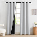 NICETOWN 100% Blackout Curtains for Bedroom 84 inch Long Thermal Insulated Blackout Curtains for Living Room, Energy Saving Grommet Drapes for Patio Door (2 Panels, Greyish White, 42W x 84L) by TinyTreasures Baby Boutique