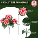 Hananona Artificial Geranium Flowers for Outdoors Geranium Silk Flowers Outdoor UV Resistant Garden Plants Faux Flowers for Home Kitchen Table Centerpieces Decor (12, Peach) by CozyNest Decor