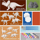 3D Dinosaurs Painting Kit with 12 Dinos for Kids Age 3-15, Arts and Crafts Kits Drawing Toys with Dinosaurs Set Creativity Gifts for Boys and Girls by TinyTreasures Baby Boutique