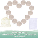 wegreeco Nursing Breast Pads (14 Pack) + Laundry Bag & Travel Storage Bag, 4.7 inch - Washable & Reusable Breastfeeding Nursing Pads (Rose Gold, Large, Plain Shape) by TinyTreasures Baby Boutique