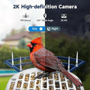 Bird Feeder with Camera Bird Feeders for Outdoors with Solar Panel, AI Identification, Ideal Gift for Lovers Friends and Parents, Navy Blue by CozyNest Decor