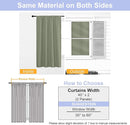 Simplebrand Ava Sage Green Short 36 Inches Blackout Curtain 2 Panels Set, Half Window Rod Pocket Privacy Curtain Tiers for Kitchen, Curtains Blackout for Bathroom Shades, W40 x L36 Inch, Sage Green by TinyTreasures Baby Boutique