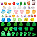 58 Pcs Halloween Luminous Mini Toys Glow in Dark Tiny Resin Figures Set Fairy House Diorama Accessories Ornament for Garden Dollhouse Craft DIY (Pumpkin) by GreenHaven Gardens