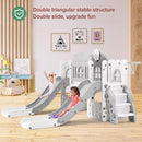JOYLDIAS 9 in 1 Toddler Slide, Toddler Playground with Double Slides, Climber,Basketball Hoop,Tunnel, Telescope, Storage Space and Non-Slip Step, Indoor Outdoor Backyard Playset for Toddlers Age 1-3+ by TinyTreasures Baby Boutique