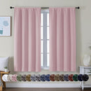 Simplebrand Ava Blush Short Blackout Curtains for Bedroom 54 Inches Long 2 Panels Set, Solid Thermal Insulated, Energy Saving Window Treatment Curtains Blackout Drapes, W40 x L54 Inch, Blush by TinyTreasures Baby Boutique