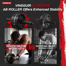 VINSGUIR Ab Roller Wheel, Abs & Core Workout Equipment for Home Gym with Knee Pad Accessories, Abdominal Wheel for Full-body Strength Training by CozyNest Decor