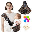 Baby Sling Carrier Adjustable Baby Sling 2025 Upgraded Toddler Sling Comfortable Baby Wrap Carriers Ergonomic-Designed, Travel Friendly Carrying 10-45 LbsLeopard by TinyTreasures Baby Boutique