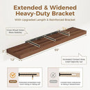 Floating Shelves 55 Inch Long, 12 Inch Deep Floating Shelves for Wall, Rustic Deep Wall Shelf for Fireplace Mantel, 55 x 12 Large Display Shelf for Living Room, Bedroom, Kitchen, Walnut Color, 1 Pack by CozyNest Decor