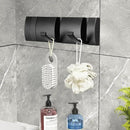 Folding Coat Hooks, Wall Mounted Coat Rack with 3 Retractable Hooks, Heavy Duty Towel Rack for Bathroom Wall Hook for Hanging Clothes Bathrobe, Stainless Steel Coat Hanger for Entryway(Black) by CozyNest Decor