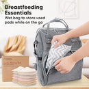Organic Nursing Pads - 14 Washable Viscose Derived from Bamboo Breastfeeding Pads, Wash Bag, Reusable Breast Pads for Breastfeeding, Nipple Pads for Breastfeeding Essentials(Neutrals, M 3.9") by TinyTreasures Baby Boutique
