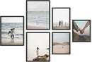 HAUS AND HUES Gallery Wall Picture Frames - Set of 6 Black Picture Frame Sets For Wall Collage, Pack of Photo Frames Set, Picture Frames For Wall, Gallery Home Decor (Three 8x10, Three 11x14 Black) by CozyNest Decor