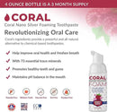 Coral Nano Silver Kids Fluoride Free Foaming Bubble Berry Coral Calcium Toothpaste, Natural Formula, SLS and Glycerin Free - 4 Ounce by CozyNest Decor