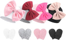 BQUBO Newborn Baby Hats Mittens Set Hospital Hat Beanie Infant Bow Hats Baby Gloves No Scratch Mittens for 0-6 Months by TinyTreasures Baby Boutique