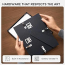 Homeforia A5 Picture Frame Black, High End Metal 5.8x8.3 Frames Matted to 4.1x5.8 Print, A5 Photo Frame with Mat A6, 5.8 x 8.3 Poster Frame, 8.3x5.8 Display Frames, Tempered Glass, Wall Kit, Set of 1 by CozyNest Decor