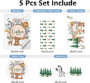 Personalized Baby Crib Bedding Set, 5 Pcs Custom Nursery Bedding Set for Girl Boy, Soft Jungle Animals Crib Set with Name, Double Layer Baby Bedding Crib Set, Toddlers Infants Customized Gift by TinyTreasures Baby Boutique