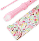 Recorder Instrument for Beginner Kids Adults,8-Hole Soprano Descant Recorder Music Flute with with Cleaning Rod & Leather Case For School Student Home Entertainment(4-Pink Unicorn Flamingo) by TinyTreasures Baby Boutique