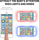 Toy Learning Play Cell Phone with 8 Functions and Dazzling Lights Interactive Toy for Toddler Baby Kids Boys Girls by TinyTreasures Baby Boutique
