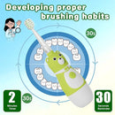 Kids Battery-Powered Electric Toothbrush for Toddler Ages 2-10, Extra Soft Bristles with 3 Cleaning Modes, 2-Min LED Timer IPX7 Waterproof Deep Clean by TinyTreasures Baby Boutique