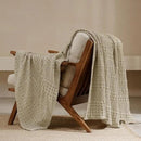 PHF 100% Cotton Waffle Weave Throw Blanket, Soft Lightweight Breathable Cozy Summer Throws for Couch Bed Sofa, Luxury Aesthetic Woven Blanket for Home Decor & Office, 50"x60", Khaki by CozyNest Decor