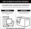 OIAHOMY 3 Pack Storage Basket for Organizing, 13''X9.85''X8.7'' Storage Bins,Woven Basket Basket with Handles, Toy Storage Basket Bin,Stylish Room Decor Basket, White & Grey variegated by TinyTreasures Baby Boutique