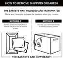 OIAHOMY 3 Pack Storage Basket for Organizing, 13''X9.85''X8.7'' Storage Bins,Woven Basket Basket with Handles, Toy Storage Basket Bin,Stylish Room Decor Basket, White & Grey variegated by CozyNest Decor