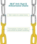 PACEARTH Swing Seat with Heavy Duty 68.9 inch Anti-Rust Plastic Coated Chains, 23.6 inch Tree Hanging Straps and Locking Buckles-Outdoor Playground Tree Swing Set Accessories Replacement (Blue) by TinyTreasures Baby Boutique
