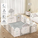 ACOMOPACK Baby Play Mat for Floor 1.3" Thick Memory Foam Play Mat 71"×79" Tummy Time Crawling with Non-Slip Bottom for Living Room,Nursery,Soft Velvet Playpen Mats for Kids,Infants（Light Grey）