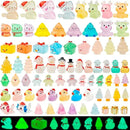 75 Pcs Miniature Christmas Figurines - Luminous Mini Resin Figures to Hide, Glow in The Dark Resin Animals for Micro Landscape Aquarium Fairy Garden Dollhouse Decor by CozyNest Decor
