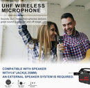 HOTEC UHF Wireless Dual Handheld Microphones with Rechargeable 1/4” Output Mini Portable Receiver for Live Performance Over PA, Mixer, Speaker (H-U26C) by TinyTreasures Baby Boutique