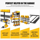 Wall Mount Power Tool Organizer, 4 Layer 8 Drill Hangers Storage Rack, Tool Organizers and Storage for Garage, Workshop, Pegboard, Shed - 33 inch by GreenHaven Gardens
