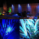 T-SUNUS Solar Spot Lights Blue - Outdoor Wall Lights with 9.8ft Cable, IP65 Waterproof, Separated Solar Panel for Yard, Driveway, Pathway, Pool, Tree, Patio Landscaping by GreenHaven Gardens