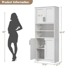 GarveeHome 67" Tall Storage Cabinet, Tall Bathroom Cabinet with 4 Doors and Adjustable Shelves, Freestanding Kitchen Pantry Cabinets, Cupboard for Living Room, Dining Room, Antique White by CozyNest Decor