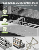 BOOSINY Stainless Steel Dish Drying Rack, Dish Racks for Kitchen Counter, Rust Proof Dish Drainer and Drainboard Set, Small Dryer with Drainage, Utensil Holder and Cup Holder by CozyNest Decor