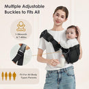 Toddler Sling Carrier, Easy to Wear Baby Carrier Sling 7-40 lbs, Adjustable Lightweight Baby Wrap Sling, Perfect Toddler Hip Carriers One Size Fits All, Black Mesh by TinyTreasures Baby Boutique
