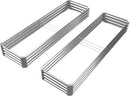 6x2x1ft(2 Pack) Galvanized Raised Garden Bed for Gardening,Metal Planter Boxes Outdoor Patio Kit Planting Bed for Vegetables Flowers Herb,Silver