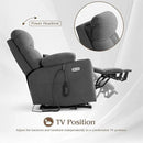 Power Lift Recliner Chair for Elderly with Extended Footrest, Infinite Position Lay Flat Recliner Chair for Adult W/Massage & Heating, Adjustable Headrest, 3-Motor Zero Gravity,Cup Holder, Fabric by CozyNest Decor