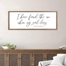 I Have Found The One Whom My Soul Loves Sign Wall Art Decor 40"x15" Modren Master Bedroom Above Bed Wood Framed Song of Solomon 3:4 Large Living Room Bible Verse Wall Hanging (Wood) by CozyNest Decor