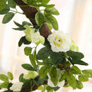 JUSTOYOU 2 Pack (15.8FT) Fake Rose Garland, Artificial Rose Vines Flowers Hanging Silk Rose Vine Wedding Home Backdrop Party Arch Arrangement Decoration by GreenHaven Gardens