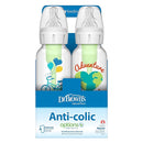 Dr. Brown's Natural Flow Anti-Colic Options+ Narrow Baby Bottle, Dream Adventure, 8 oz/250 mL, with Level 1 Slow Flow Nipple, 0m+, 4 Count (Pack of 1) by TinyTreasures Baby Boutique