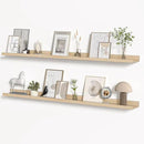 Floating Shelves for Wall, Picture Ledge Shelf 55 Inch Solid Wood Set of 2, Rustic Wall Shelves with Lip, Kids Bookshelf, Photo & Picture Live Edge Floating Shelves for Bedroom, Living Room, Kitchen by CozyNest Decor