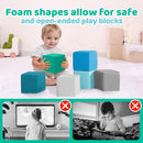 Foam Building Toys for Toddlers: 6-Pieces Waterproof PU Leather Soft Foam Blocks - Colorful Large Stacking Blocks - Early Learning Construction Toys Play Set for Kids Indoor Birthday Gift (Modern) by TinyTreasures Baby Boutique
