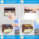 [4 Packs] Solar Outdoor Lights Motion Sensor Solar Security Lights Waterproof with 3 Lighting Modes Solar Powered Wall Lights Outside for Garden Fence Yard,Brown by GreenHaven Gardens
