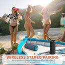 Wireless Portable Speaker,IPX7 Waterproof Bluetooth Speaker, 25W Loud Stereo Sound, Bassboom Technology, TWS Pairing, Built-in Mic, 16H Playtime with Lights for Home Outdoor - Black by TinyTreasures Baby Boutique