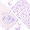 Cloele Crib Bedding Set for Girls, 3 Pieces Floral Butterfly Baby Bedding Set -Includes Comforter Fitted Sheet Crib Skirt,Standard Size Nursery Baby Crib Set for Girls,Purple by TinyTreasures Baby Boutique